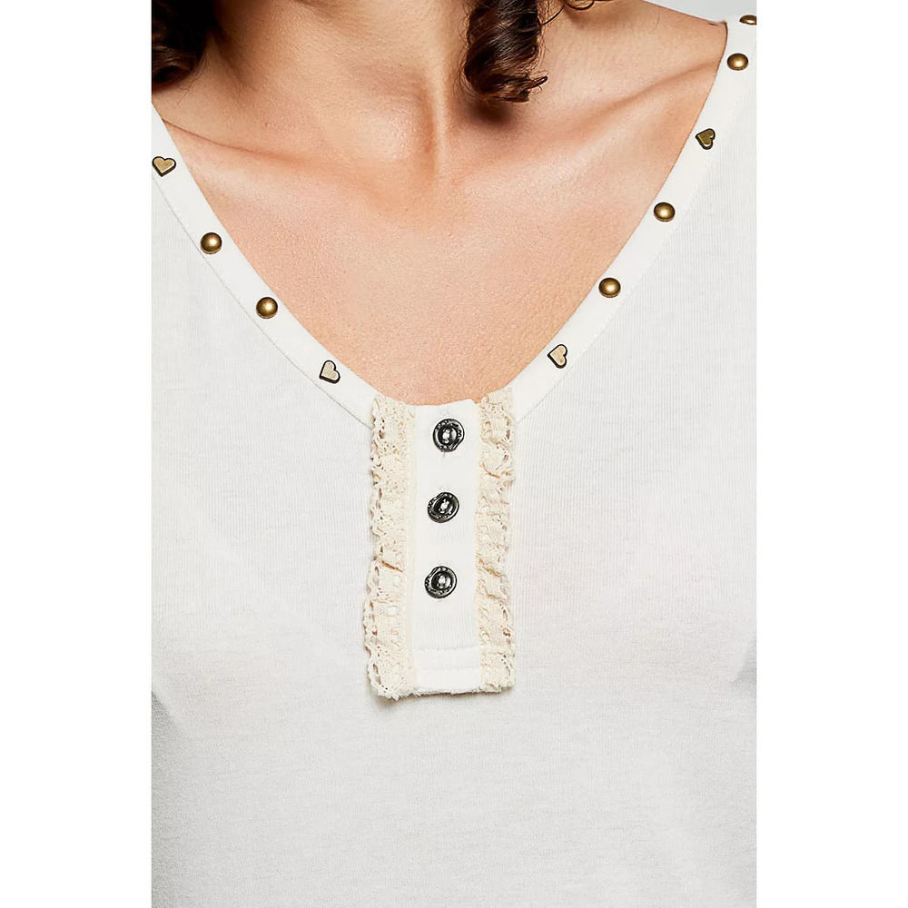 POL Studded Trim Button-Front Ruffle Detail Tank - Picture 8 of 8